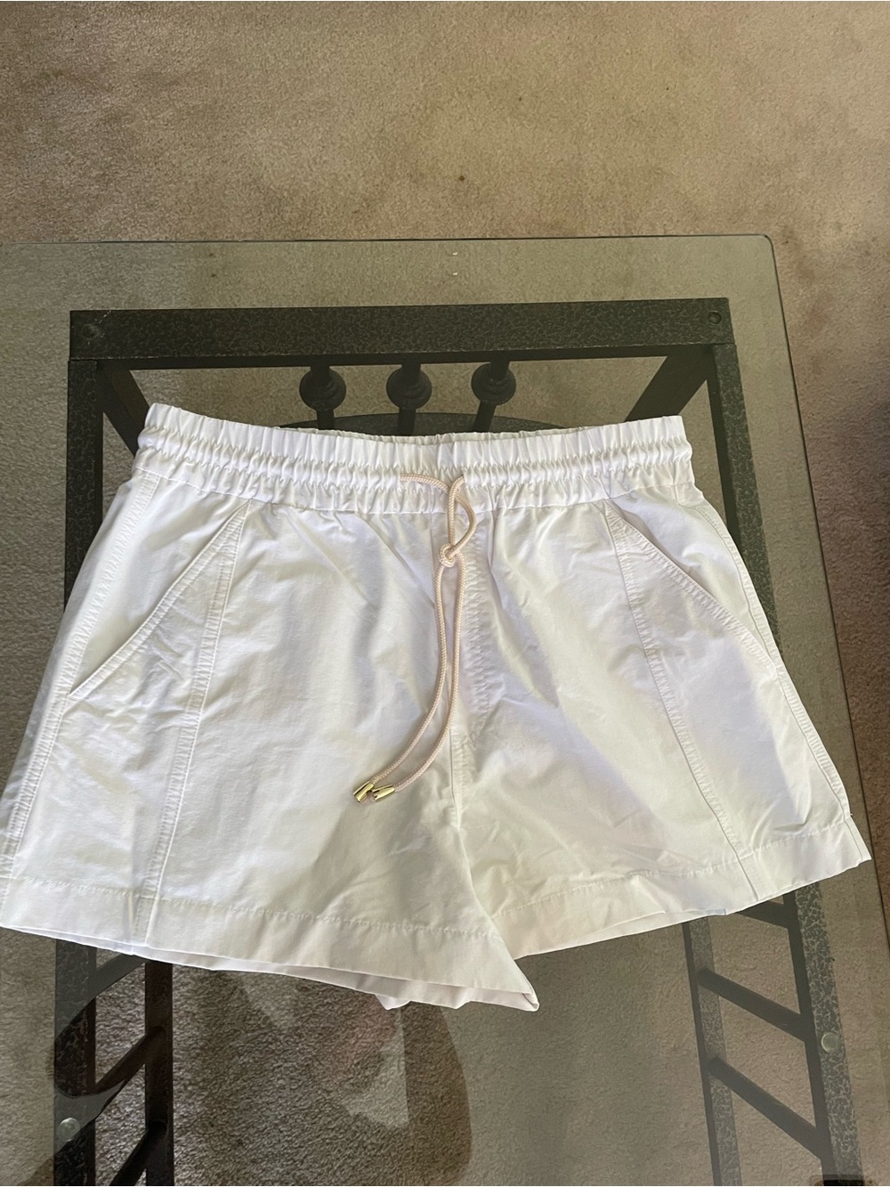 J. Crew Womens Paddle Short Swim Drawstring Pockets White M - Picture 5 of 8